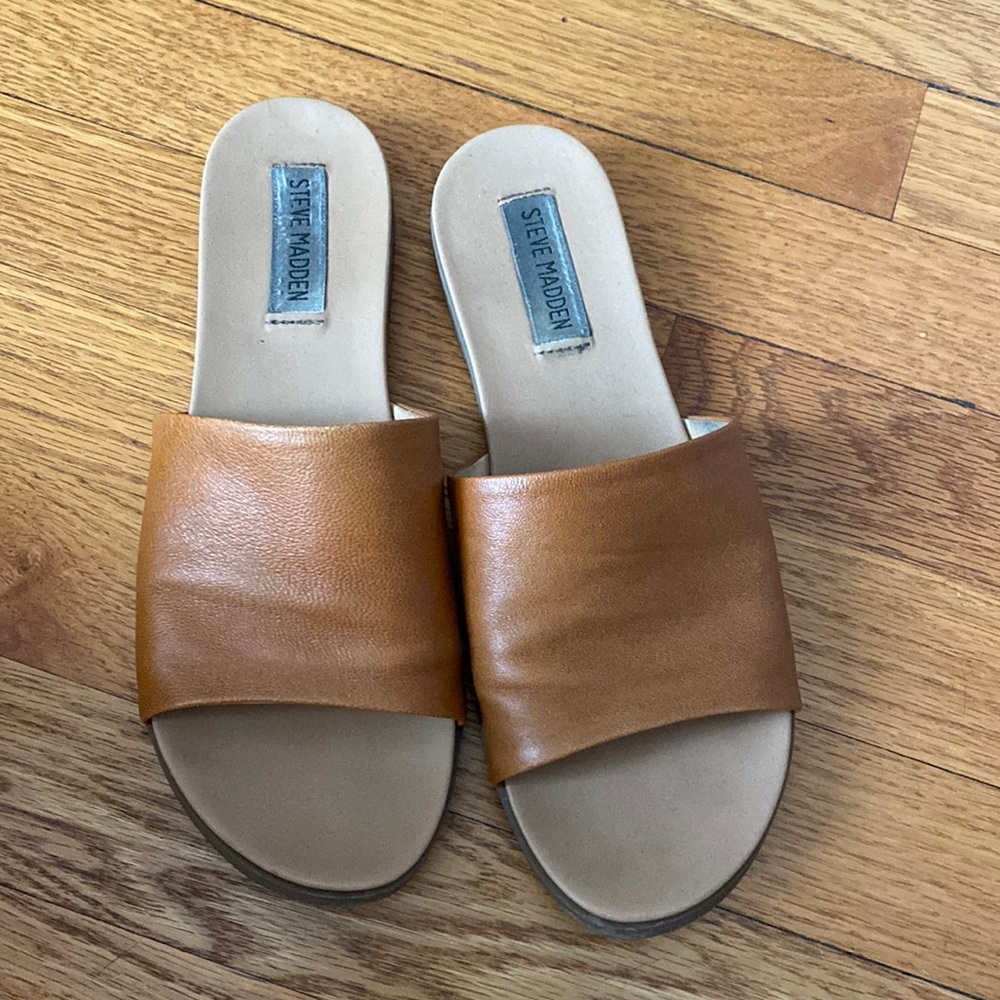Brown Leather Steve Madden Sandals